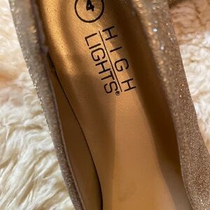 Women's Glittering Gold Heels